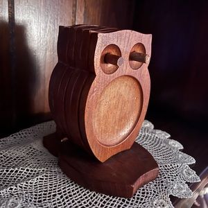 Vintage owl coasters